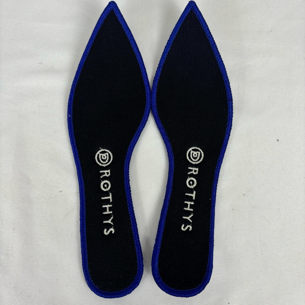 Rothy’s Pointer Ballerina Flats Fabric Comfort Slip-On Shoes Blue Red Size 8 - Picture 12 of 14